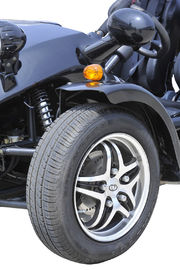 Black Chain Drive Tricycle Motorcycle , Two Seats ATV Automatic With Reverse
