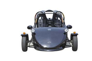 Black Chain Drive Tricycle Motorcycle , Two Seats ATV Automatic With Reverse