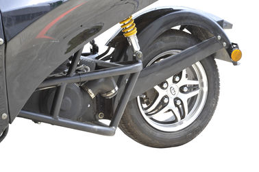 Black Chain Drive Tricycle Motorcycle , Two Seats ATV Automatic With Reverse