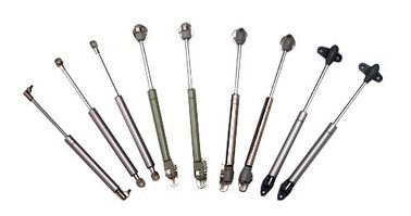 Chrome plated Stainless Steel Gas Springs with clevis end fitting and elastic sealing