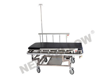 Hospital 3 Crank Stainless Steel Patient Transfer Stretcher Trolley Medical Instrument